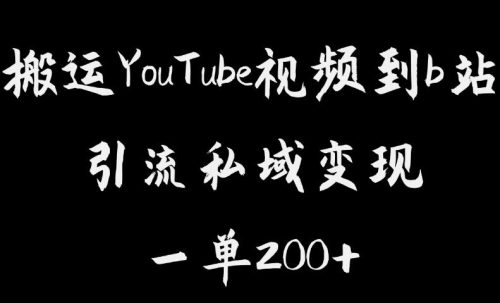 （第1970期）搬运YouTube视频到b站，引流私域一单利润200+，几乎0成本！【揭秘】