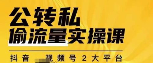 （第2919期）群响公转私偷流量实操课，致力于拥有更多自持，持续，稳定，精准的私域流量！