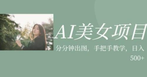 （第2998期）AI美女项目，利用美女号的图片视频获取收益