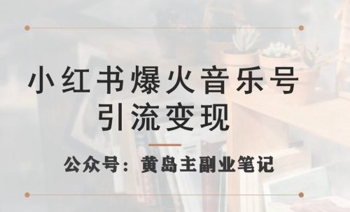 （第3335期）小红书爆火音乐号引流变现项目，视频版一条龙实操玩法分享给你