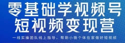 （第3575期）0基础学视频号短视频变现，适合新人学习的短视频变现课