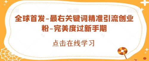 （第3599期）全球首发-最右关键词精准引流创业粉-完美度过新手期