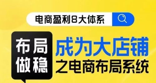 （第3699期）八大体系布局篇·布局做稳，成为大店的电商布局线上课