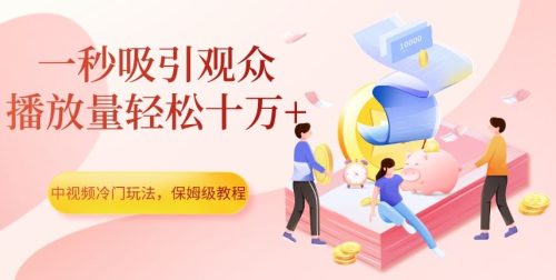 （第3864期）中视频冷门玩法，一秒吸引观众，播放量轻松十万+，保姆级教程