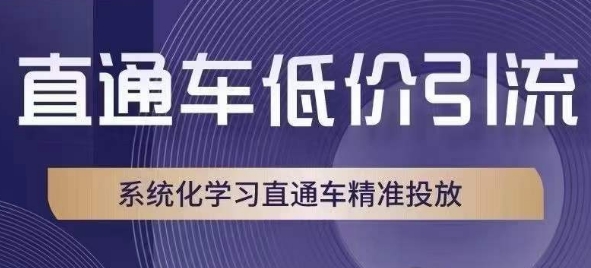 （第4033期）直通车低价引流课，系统化学习直通车精准投放