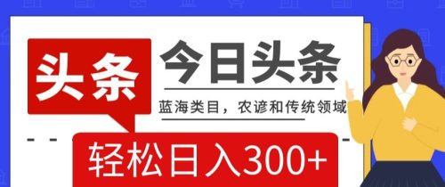 （第5082期）AI头条传统和农谚领域，蓝海类目，搬运+AI优化，轻松日入300+