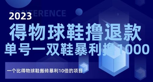 （第4669期）2023得物球鞋撸退款，单号一双鞋暴利撸1000，一个比得物球鞋搬砖暴利10倍的项目