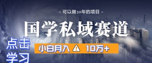 （第5253期）暴力国学私域赛道，小白月入10万+，引流+转化完整流程