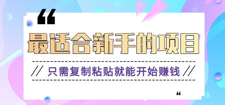 （第6148期）2024最适合新手操作的项目，新手小白只需复制粘贴就能开始赚钱【视频教程+软件】