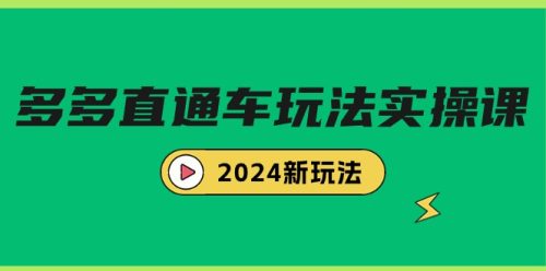 （第6590期）多多直通车玩法实战课，2024新玩法（7节课）