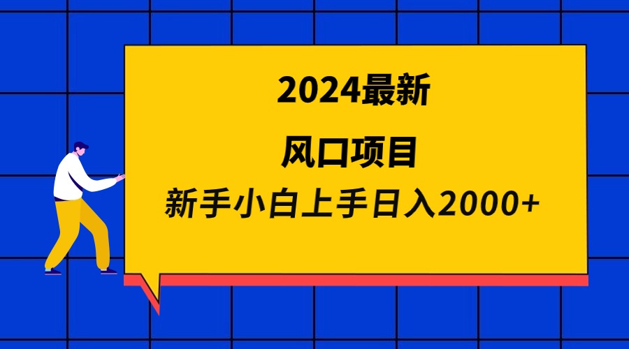 （第6707期）2024最新风口项目 新手小白日入2000+