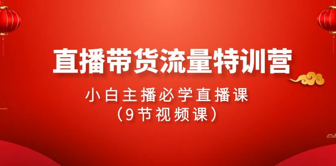 （第6920期）2024直播带货流量特训营，小白主播必学直播课（9节视频课）