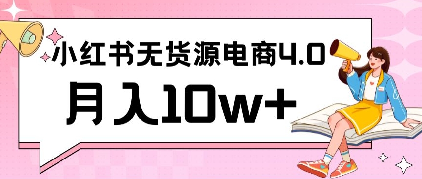 （第6384期）小红书新电商实战，无货源实操从0到1月入10w+联合抖音放大收益