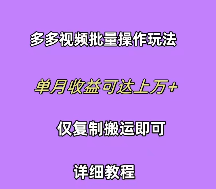 （第7686期）拼多多视频带货快速过爆款选品教程 每天轻轻松松赚取三位数佣金 小白必…