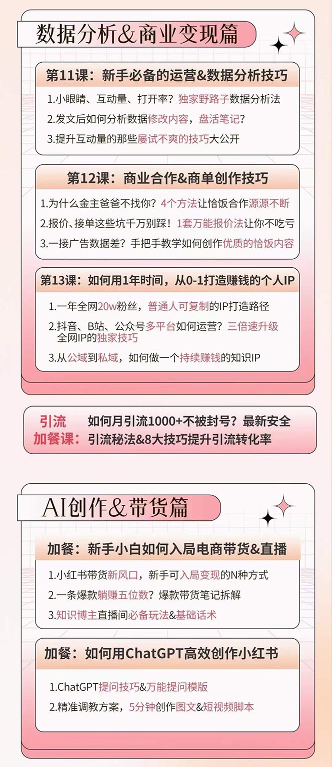 （第8717期）小红书特训营12期：从定位 到起号、到变现全路径带你快速打通爆款任督二脉