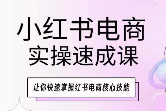 （第8254期）小红书电商实操速成课，让你快速掌握红书电商核心技能