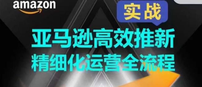 （第8525期）亚马逊高效推新精细化运营全流程，全方位、快速拉升产品排名和销量!