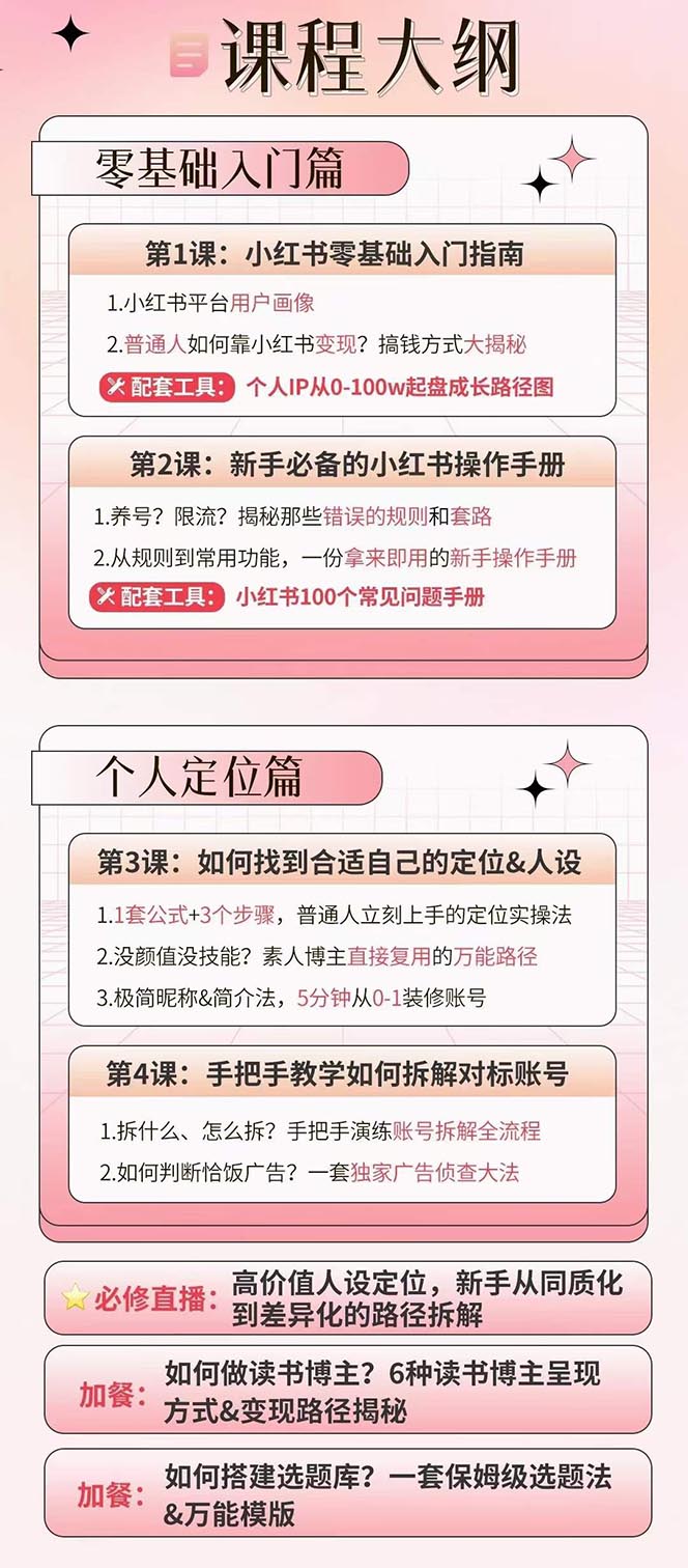 （第8717期）小红书特训营12期：从定位 到起号、到变现全路径带你快速打通爆款任督二脉