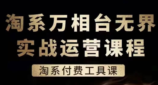 （第9767期）淘系万相台无界实战运营课，淘系付费工具课