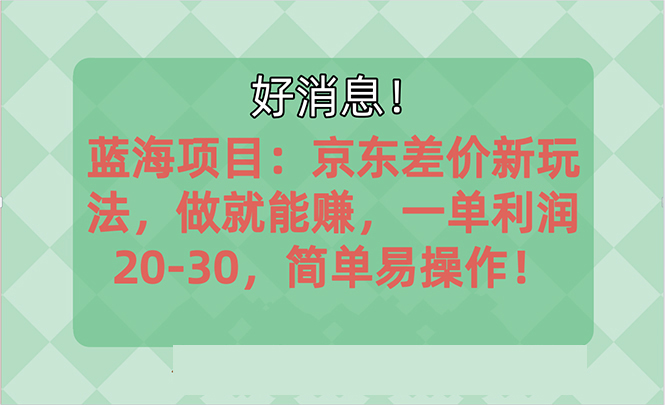 （第9235期）越早知道越能赚到钱的蓝海项目：京东大平台操作，一单利润20-30，简单…