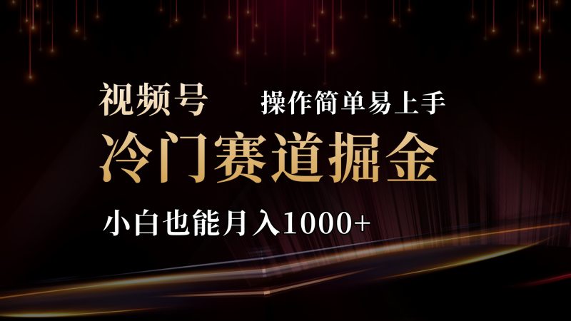 （第9462期）2024视频号三国冷门赛道掘金，操作简单轻松上手，小白也能月入1000+