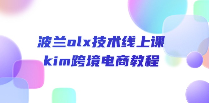 （第9200期）波兰olx 技术线上课，kim跨境电商教程