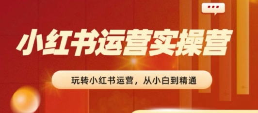 （第9542期）2024小红书运营实操营，​从入门到精通，完成从0~1~100