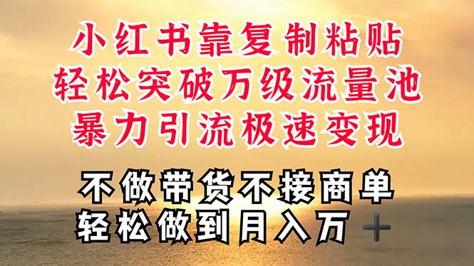 （第9476期）深层揭秘小红书，靠复制粘贴，一周突破万级流量池，无脑搬运，暴力引流…