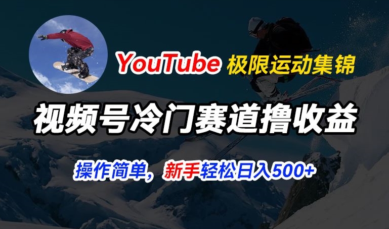 （第9652期）视频号冷门赛道撸收益，YouTube搬运极限运动集锦，暴力起号，操作简单流量高，轻松日入5张