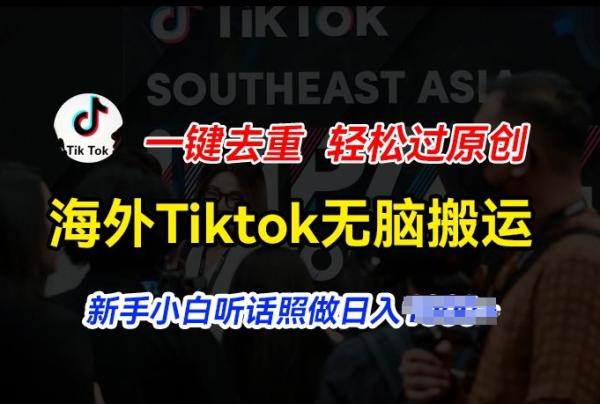 （第9707期海外Tiktok短视频无脑搬运，一键去重轻松过原创，新手小白听话照做日入几张