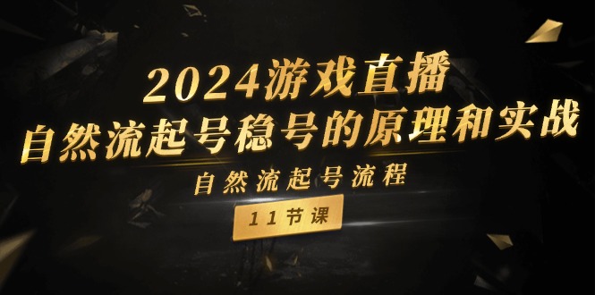 （第10304期）2024游戏直播-自然流起号稳号的原理和实战，自然流起号流程（11节）