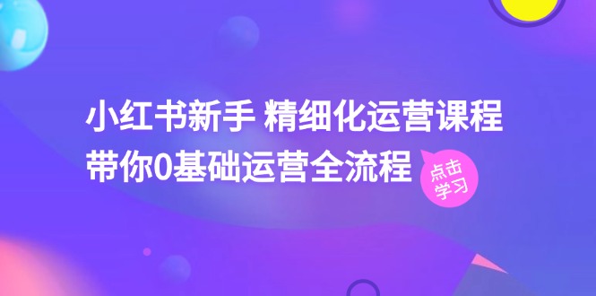 （第9906期）小红书新手 精细化运营课程，带你0基础运营全流程（41节视频课）