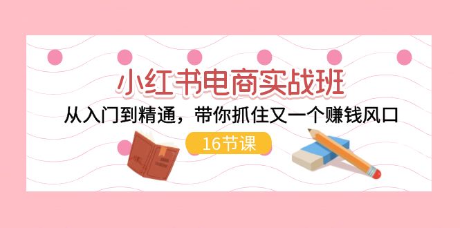 （第10089期）小红书电商实战班，从入门到精通，带你抓住又一个赚钱风口（16节）