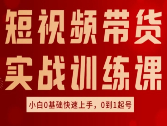 （第9839期）短视频带货实战训练课，好物分享实操，小白0基础快速上手，0到1起号