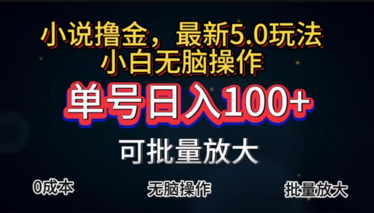 （第10298期）全自动小说撸金，单号日入100+小白轻松上手，无脑操作