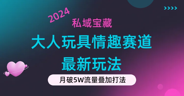 （第10096期）私域宝藏：大人玩具情趣赛道合规新玩法，零投入，私域超高流量成单率高