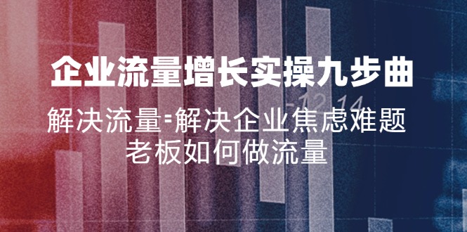 （第10580期）企业流量增长实战九步曲，解决流量=解决企业焦虑难题，老板如何做流量