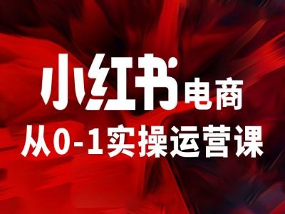 （第11271期）小红书电商从0-1实操运营课，让你从小白到精英