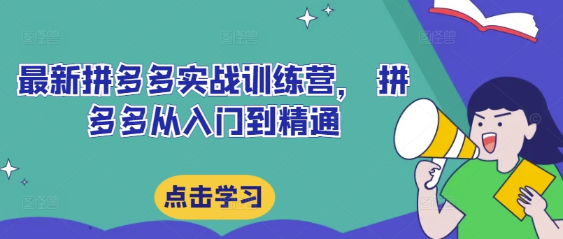 （第11362期）最新拼多多实战训练营， 拼多多从入门到精通