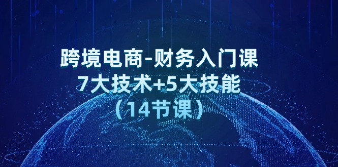 （第10963期）跨境电商-财务入门课：7大技术+5大技能（14节课）