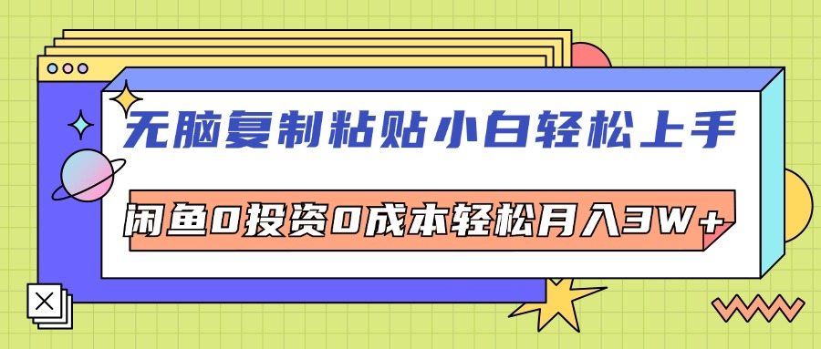 （第11316期）无脑复制粘贴，小白轻松上手，电商0投资0成本轻松月入3W+