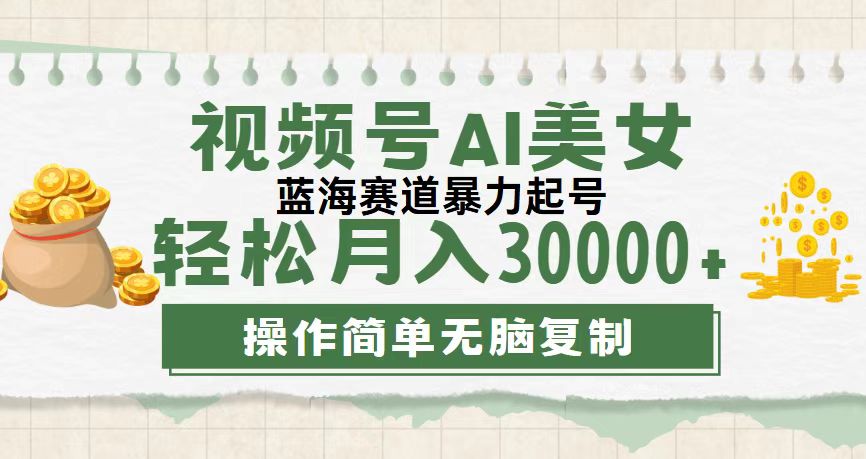 （第11008期）视频号AI美女跳舞，轻松月入30000+，蓝海赛道，流量池巨大，起号猛，无…