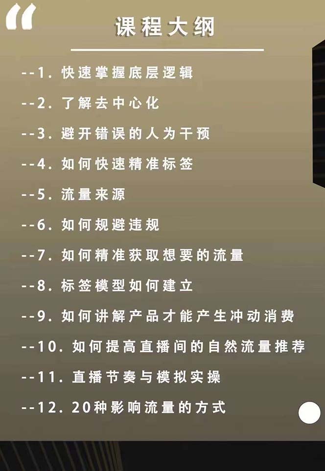 （第11024期）主播运营【8月新课】拉爆自然流，做懂流量的主播新规政策下，自然流破…