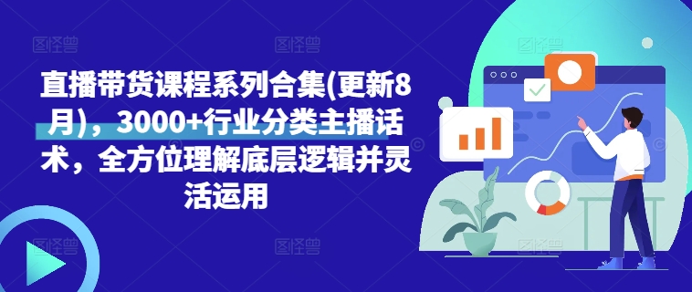 （第11536期）直播带货课程系列合集(更新8月)，3000+行业分类主播话术，全方位理解底层逻辑并灵活运用