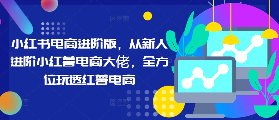 （第12133期）小红书电商进阶版，从新人进阶小红薯电商大佬，全方位玩透红薯电商