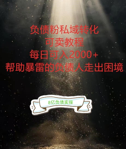 （第11682期）负债粉掘金计划，帮助负债者解决问题，债务规划，债务重组，最好的变现方式