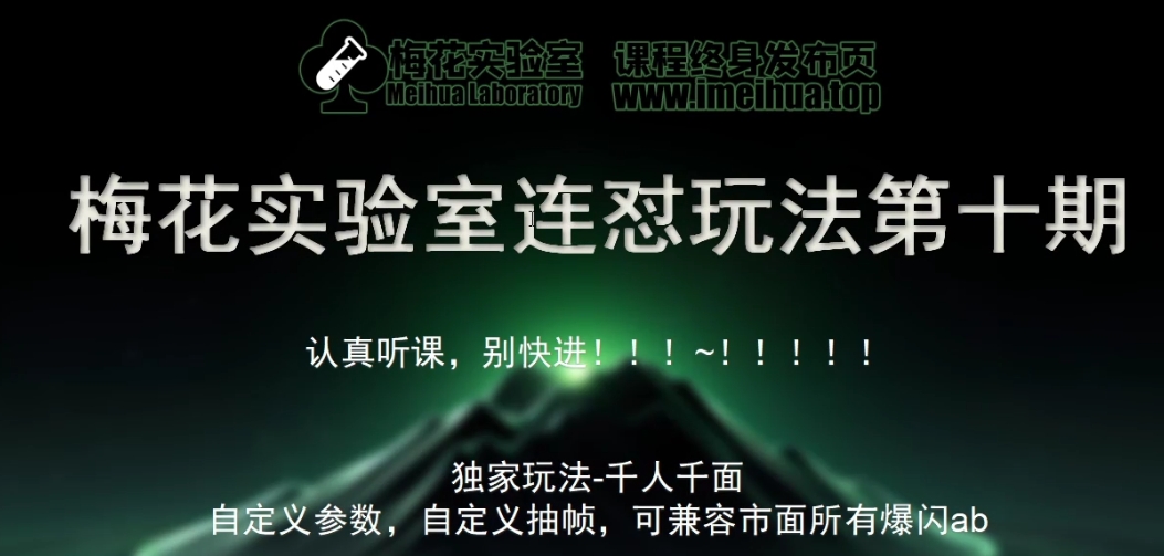 （第12871期）梅花实验室社群专享课视频号连怼玩法第十期课程+第二部分-FF助手全新高自由万能爆闪AB处理