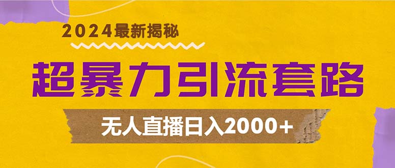 （第12198期）超暴力引流套路，无人直播日入2000+