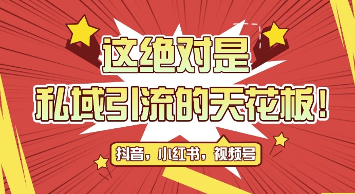 （第13243期）最新首发全平台引流玩法，公域引流私域玩法，轻松获客500+，附引流脚本，克隆截流自热玩法