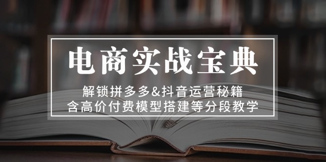 （第12935期）电商实战宝典 解锁拼多多&抖音运营秘籍 含高价付费模型搭建等分段教学